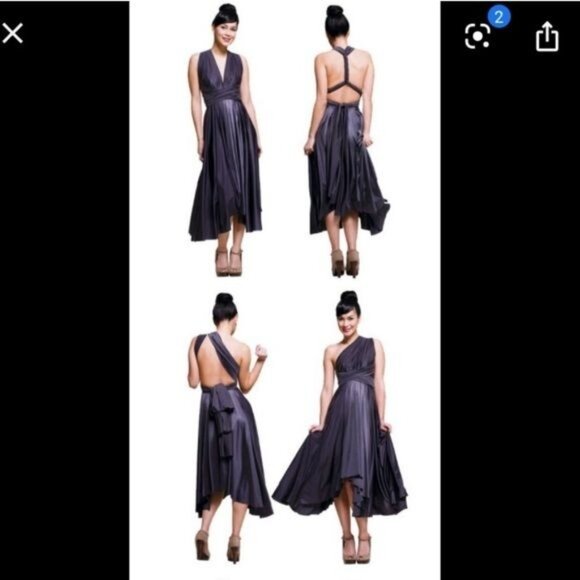 Butter by Nadia purple Wrap Dress Long One size - Picture 8 of 13